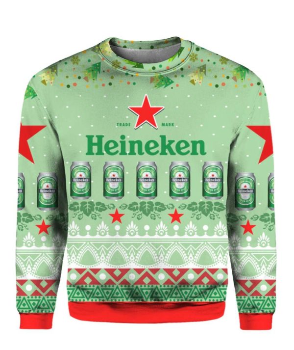 Heineken Beer 3D Print Ugly Christmas Sweater Apparel