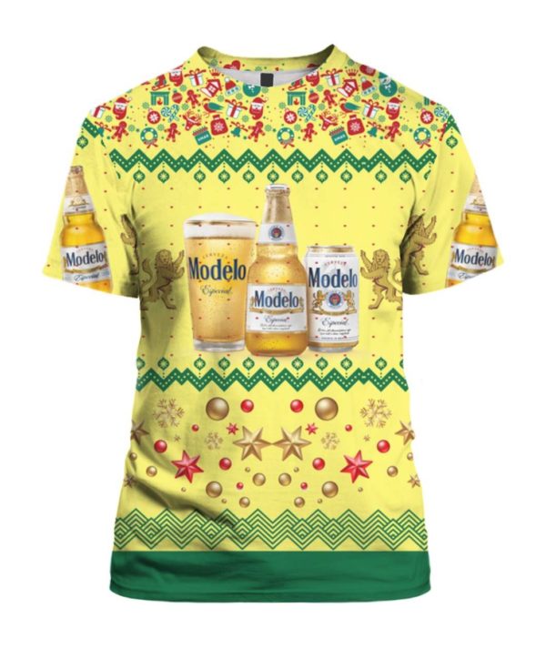 Modelo Especial Beer Bottles 3D Print Ugly Christmas Sweater Apparel
