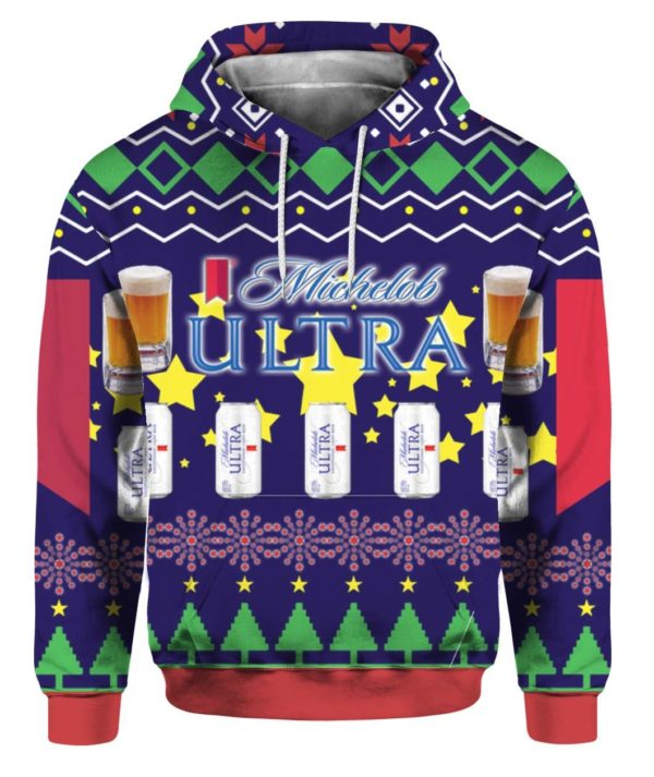 Michelob Ultra Beer Can 3D Print Ugly Christmas Sweater Apparel