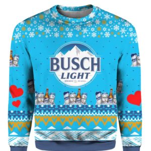 Busch Light Beer 3D Print Ugly Christmas Sweater Apparel