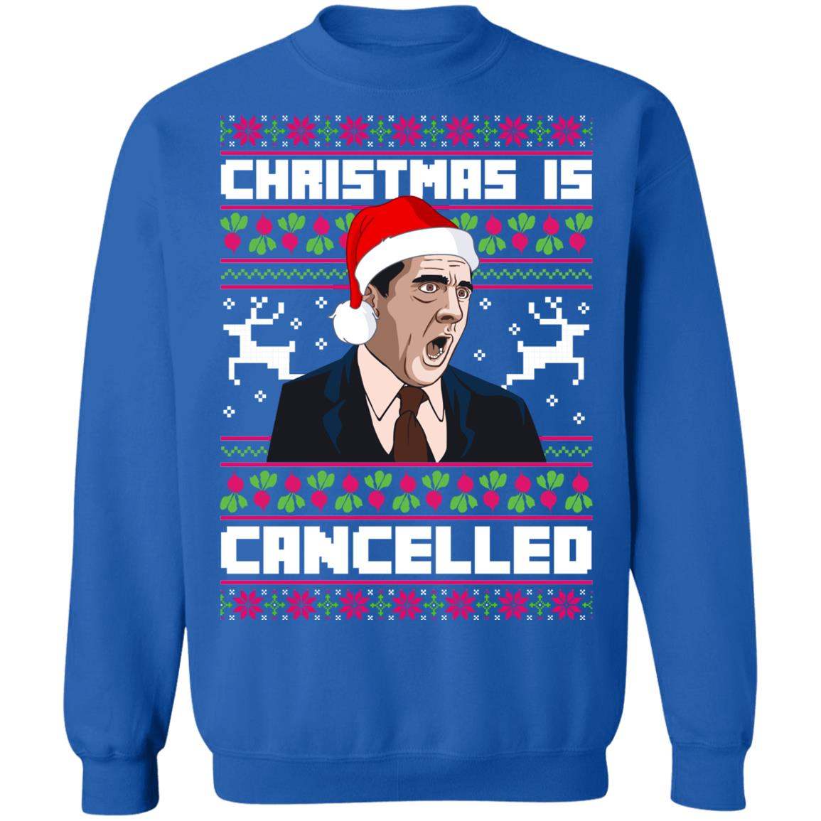 Michael Scott The Office Christmas Is Cancelled Christmas Shirt Apparel Michael Scott The Office Christmas Is Cancelled Christmas Shirt Apparel
