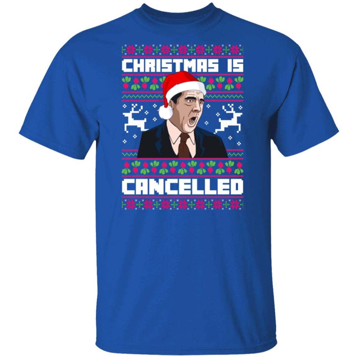 Michael Scott The Office Christmas Is Cancelled Christmas Shirt Apparel Michael Scott The Office Christmas Is Cancelled Christmas Shirt Apparel