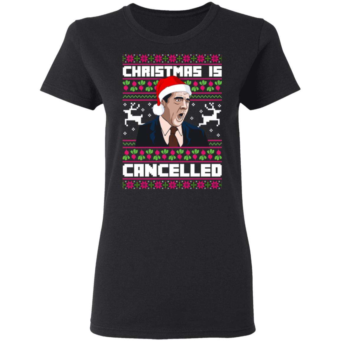 Michael Scott The Office Christmas Is Cancelled Christmas Shirt Apparel Michael Scott The Office Christmas Is Cancelled Christmas Shirt Apparel