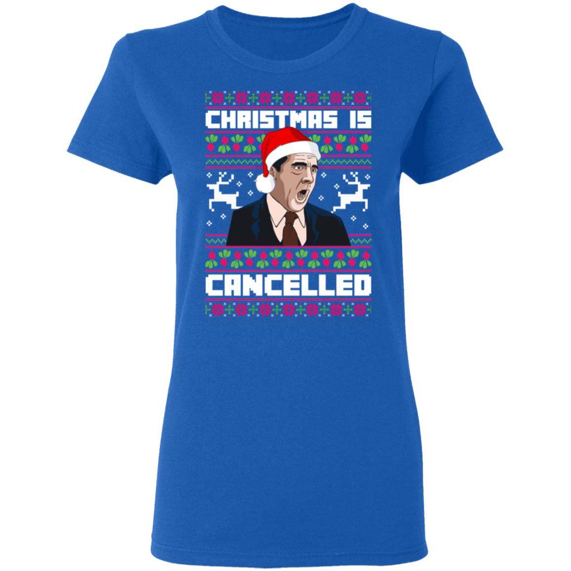 Michael Scott The Office Christmas Is Cancelled Christmas Shirt Apparel Michael Scott The Office Christmas Is Cancelled Christmas Shirt Apparel