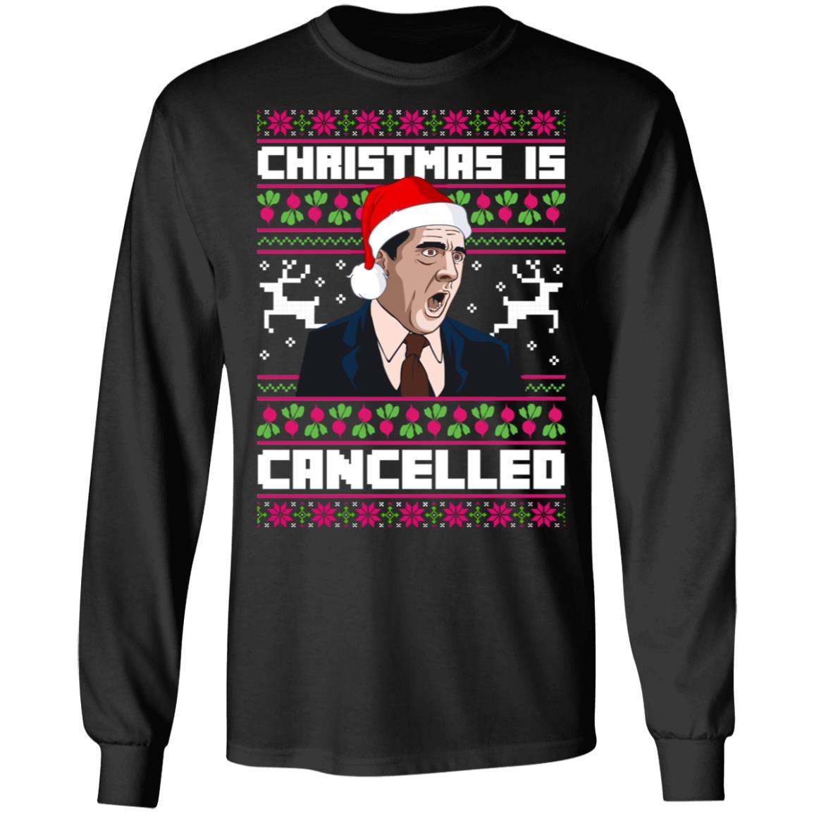 Michael Scott The Office Christmas Is Cancelled Christmas Shirt Apparel Michael Scott The Office Christmas Is Cancelled Christmas Shirt Apparel
