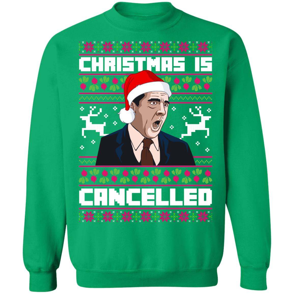 Michael Scott The Office Christmas Is Cancelled Christmas Shirt Apparel Michael Scott The Office Christmas Is Cancelled Christmas Shirt Apparel