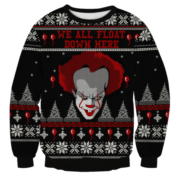 IT Pennywise 3D Print Christmas Sweatshirt 3D All Over Print