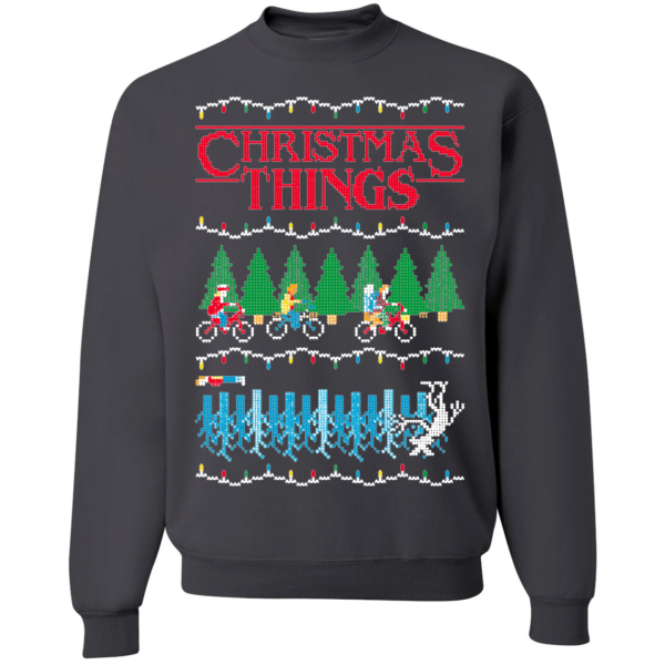 Christmas Things Stranger Fan | Mens Ugly Christmas Sweatshirt Apparel