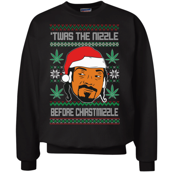 Twas The Nizzle Before Christmizzle Snoop Dog Christmas Sweatshirt Uncategorized