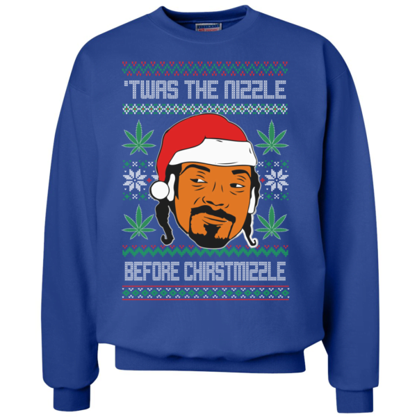 Twas The Nizzle Before Christmizzle Snoop Dog Christmas Sweatshirt Apparel