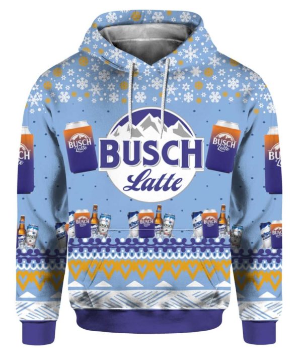 Busch Latte Beer 3D Print Ugly Christmas Sweater Shirt Hoodie Apparel