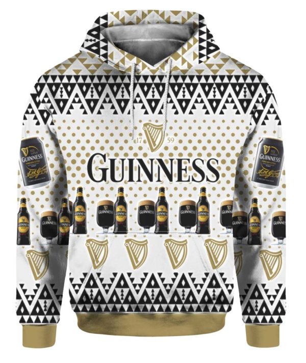 Guinness Beer 3D Print Ugly Christmas Sweater Hoodie Shirt Apparel