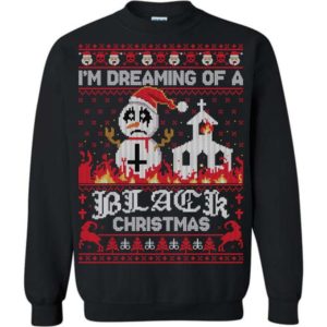 Dreaming Of A Black Christmas Ugly Christmas Sweater Apparel