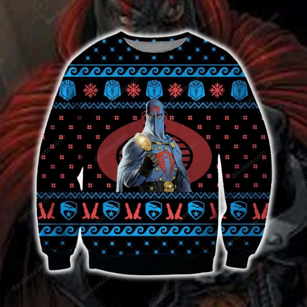 Cobra Commander 3D All Over Print Christmas Sweatshirt Apparel