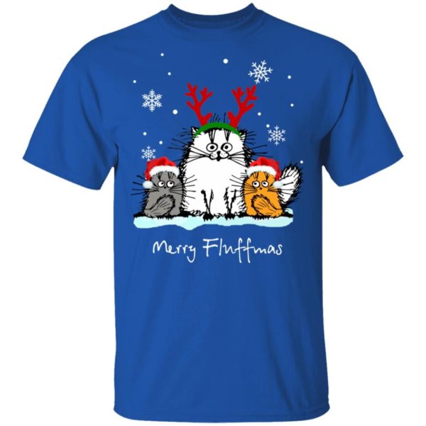 3 Cats Merry Fluffmas Christmas Sweatshirt Apparel