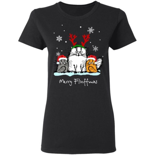 3 Cats Merry Fluffmas Christmas Sweatshirt Apparel