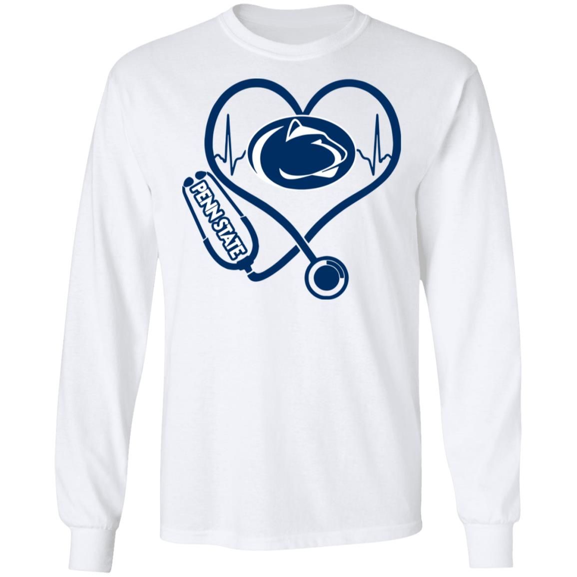Penn State Nittany Lions Stethoscope Heart Shirt Apparel Penn State Nittany Lions Stethoscope Heart Shirt Apparel