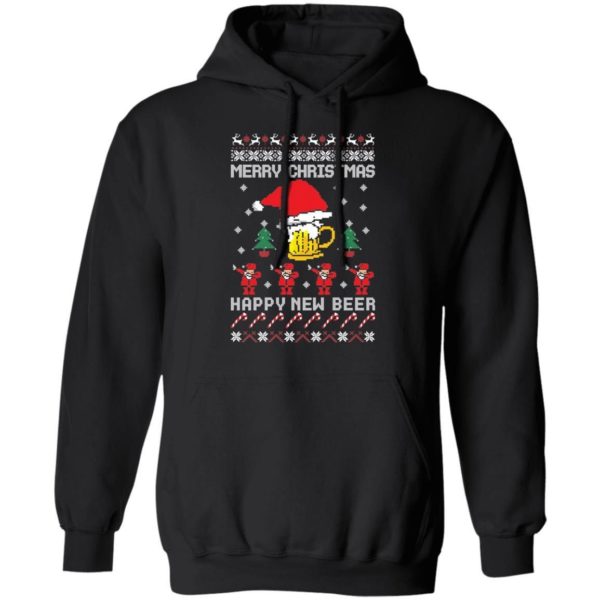 Merry Christmas Happy New Beer Christmas Shirt Apparel