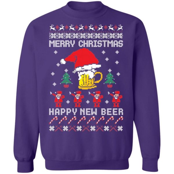 Merry Christmas Happy New Beer Christmas Shirt Apparel