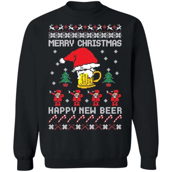 Merry Christmas Happy New Beer Christmas Shirt Apparel