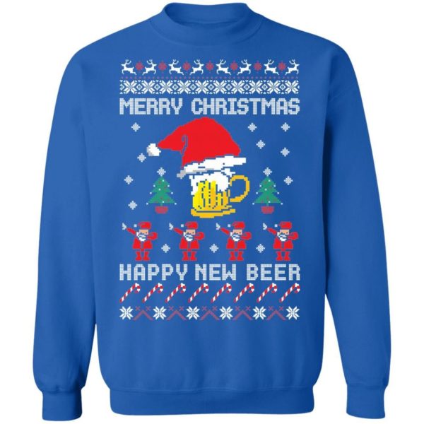 Merry Christmas Happy New Beer Christmas Shirt Apparel