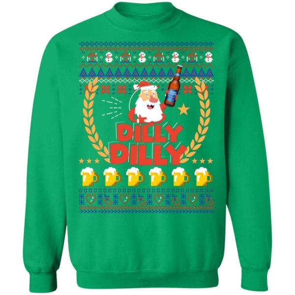 Santa Drink Beer Dilly Dilly Christmas Sweatshirt Apparel