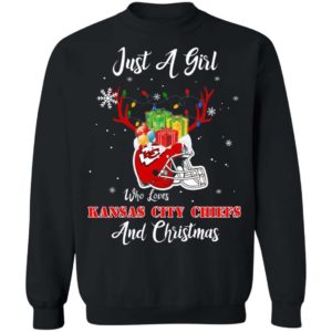 Just A Girl Who Loves Kansas City Chiefs and Christmas Shirt Apparel