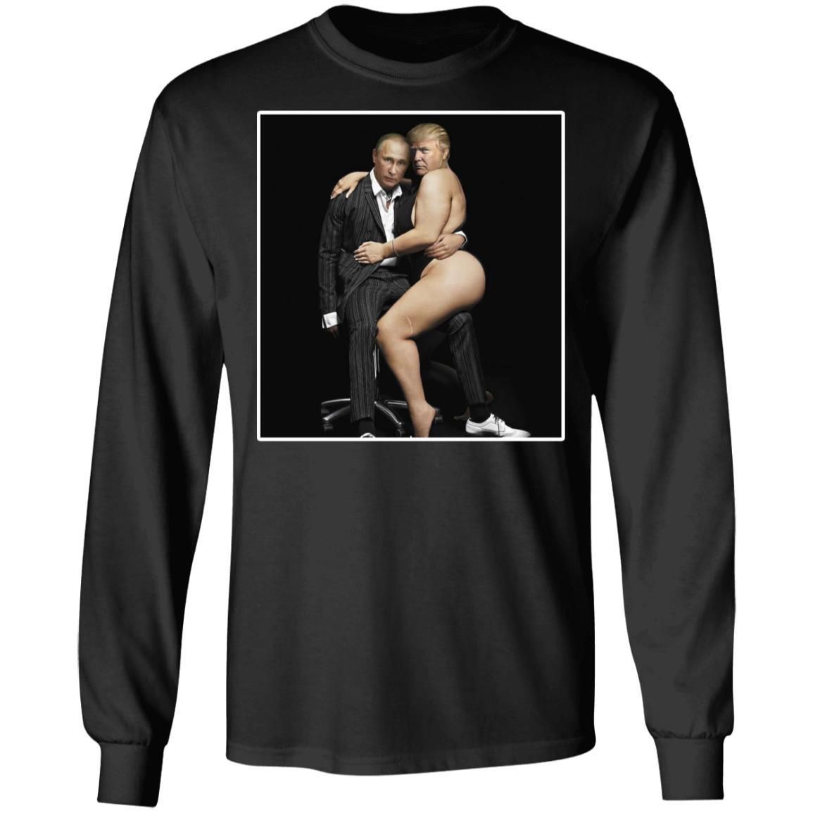 Putin With Sexy Trump On Desk Funny Anti Shirt Apparel Putin With Sexy Trump On Desk Funny Anti Shirt Apparel