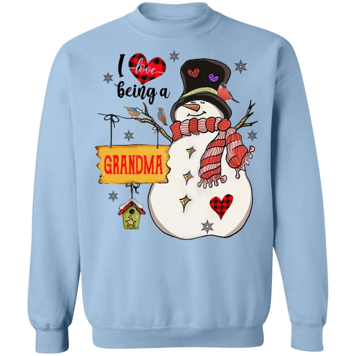 I Love Being A Grandma Snowman Christmas Shirt Apparel I Love Being A Grandma Snowman Christmas Shirt Apparel