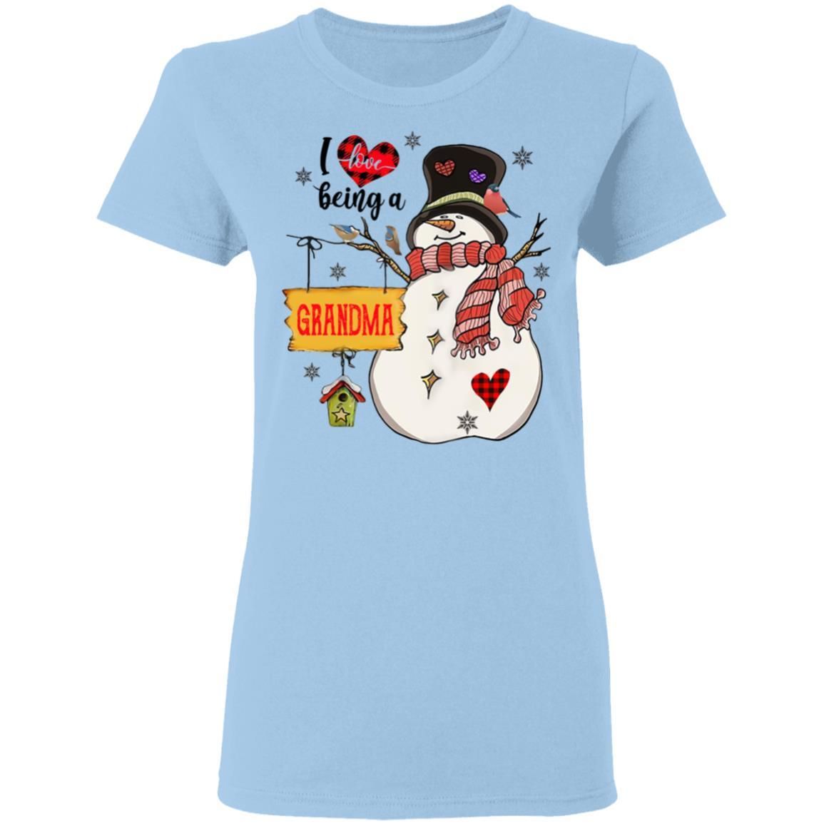 I Love Being A Grandma Snowman Christmas Shirt Apparel I Love Being A Grandma Snowman Christmas Shirt Apparel