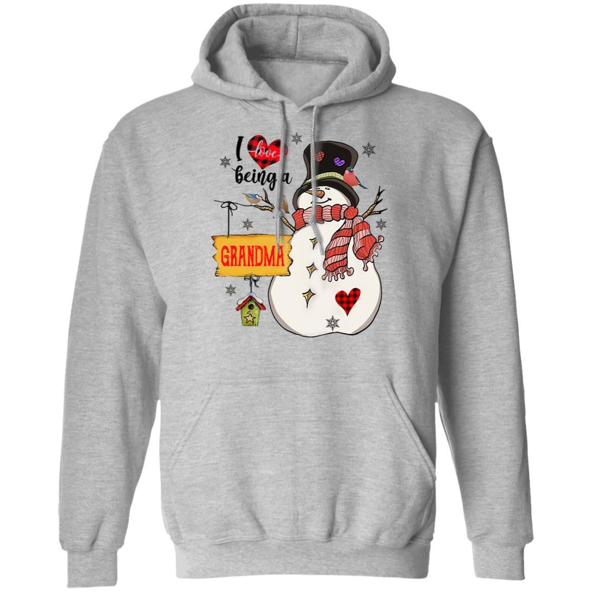 I Love Being A Grandma Snowman Christmas Shirt Apparel I Love Being A Grandma Snowman Christmas Shirt Apparel