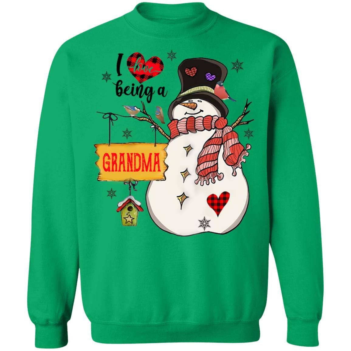 I Love Being A Grandma Snowman Christmas Shirt Apparel I Love Being A Grandma Snowman Christmas Shirt Apparel