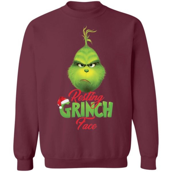 Resting Grinch Face Christmas Shirt Apparel