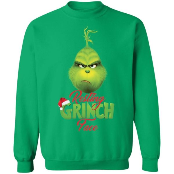 Resting Grinch Face Christmas Shirt Apparel