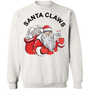 Santa Claws With White Claw Beer Shirt Apparel