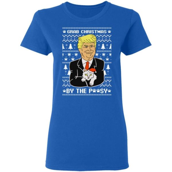 Grab Christmas By The Pussycat Funny Donald Trump Christmas Shirt Apparel