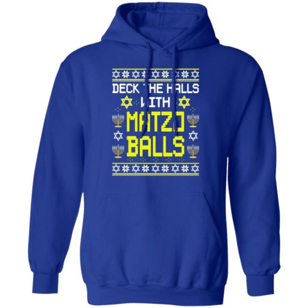 Deck The Halls With Matzo Balls Funny Jewish Hanukkah Christmas Shirt Apparel