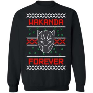 Black Panther Wakanda Forever Christmas Sweatshirt Apparel