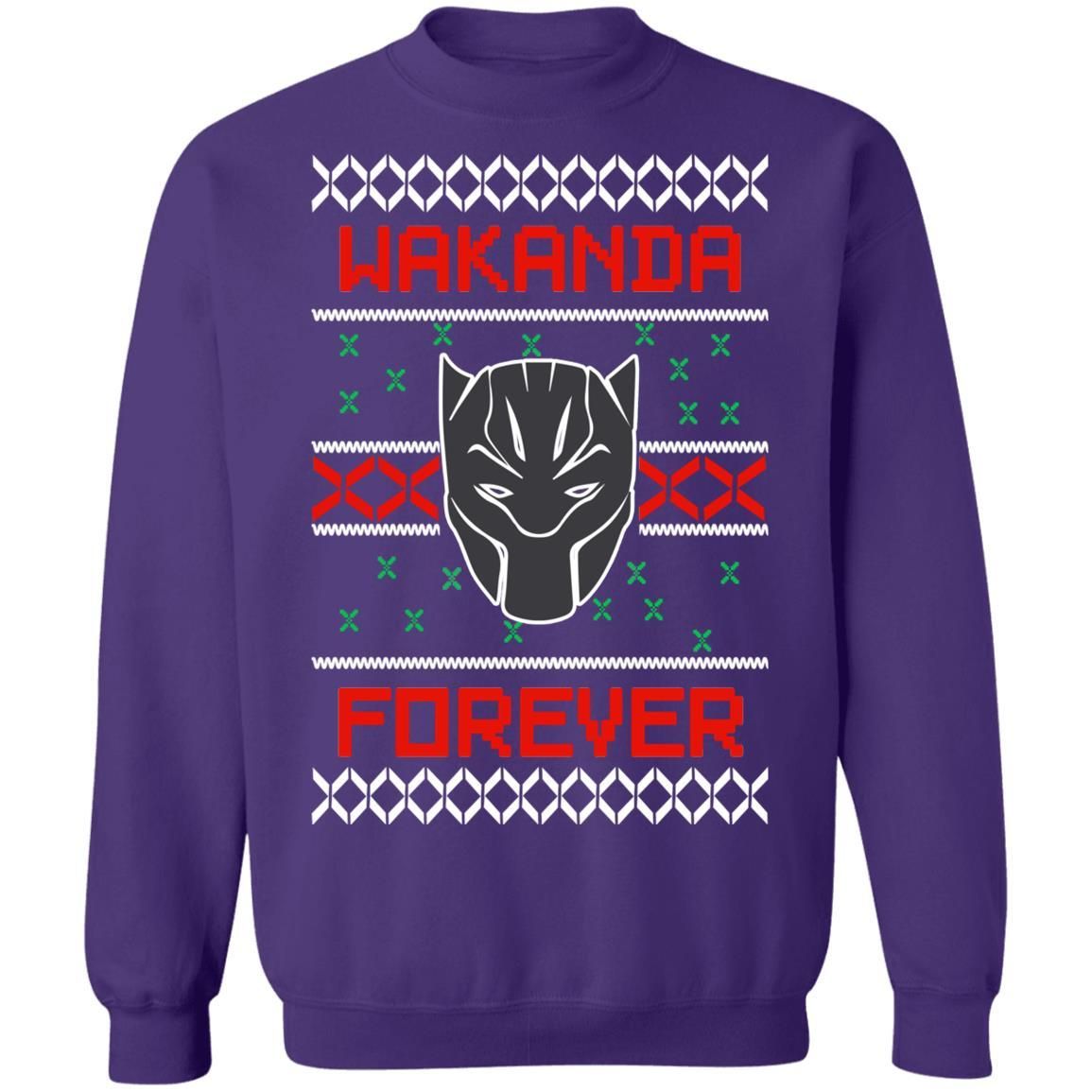 Black Panther Wakanda Forever Christmas Sweatshirt Apparel Black Panther Wakanda Forever Christmas Sweatshirt Apparel