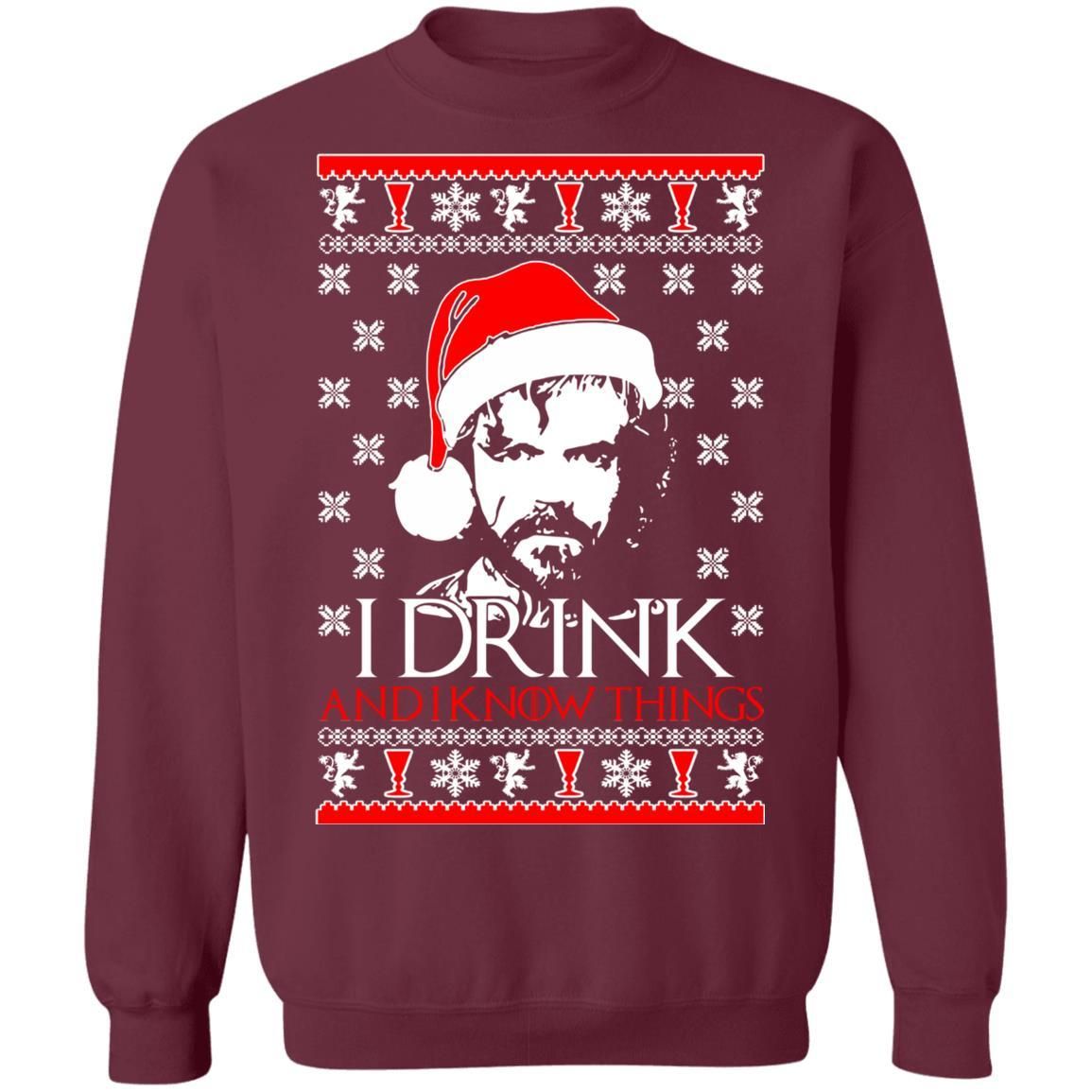 I Drink and i Know Thing Game of Thrones Ugly Christmas Sweater Apparel I Drink and i Know Thing Game of Thrones Ugly Christmas Sweater Apparel