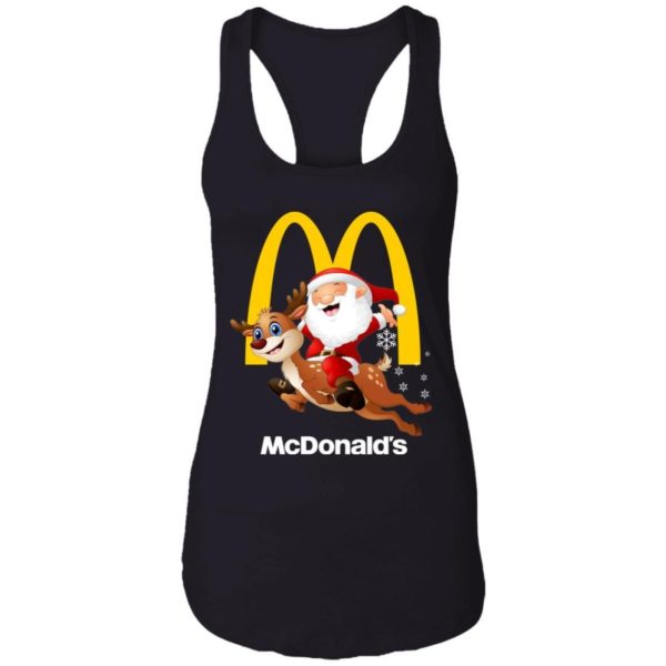 Santa Claus Riding Reindeer McDonald’s Shirt Apparel