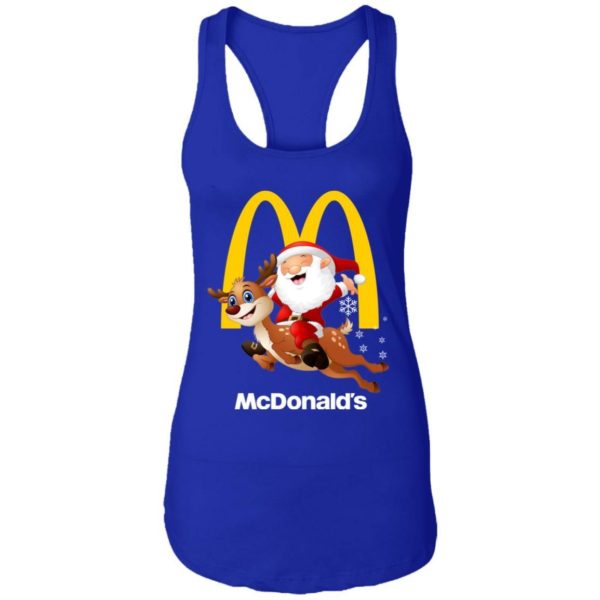 Santa Claus Riding Reindeer McDonald’s Shirt Apparel