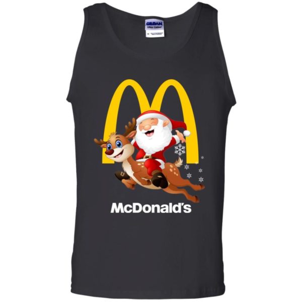 Santa Claus Riding Reindeer McDonald’s Shirt Apparel