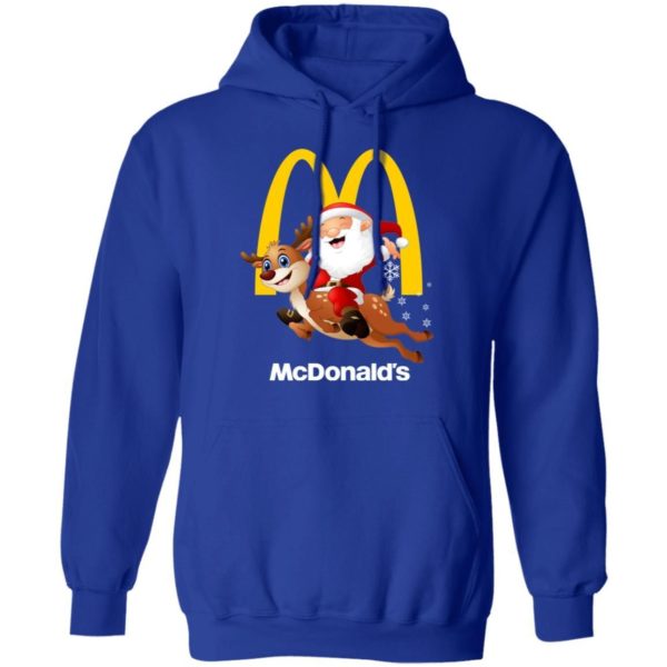 Santa Claus Riding Reindeer McDonald’s Shirt Apparel