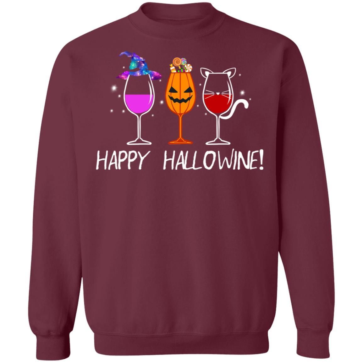 Happy Hallowine For Halloween Gift Shirt Apparel Happy Hallowine For Halloween Gift Shirt Apparel