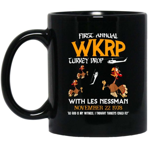 WKRP Turkey Drop Thanksgiving Coffee Mug Apparel