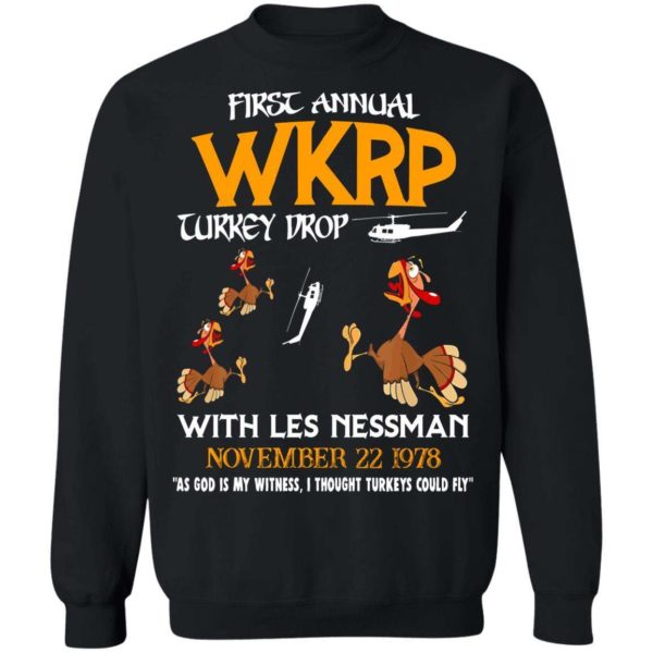 First Annual WKRP Turkey Drop Thanksgiving Shirt Apparel