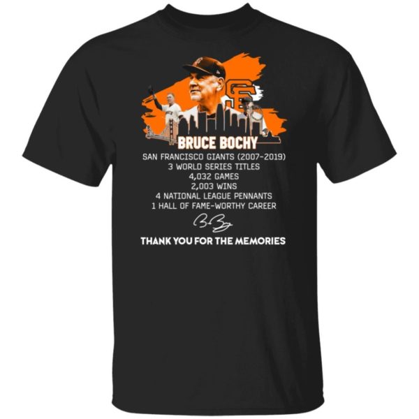 Bruce Bochy Thank You For The Memories Shirt Apparel