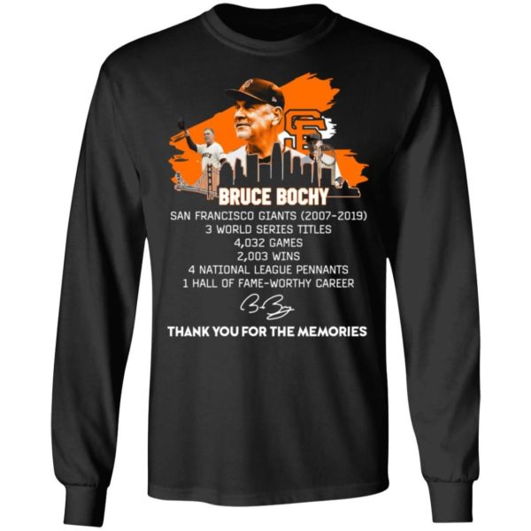 Bruce Bochy Thank You For The Memories Shirt Apparel