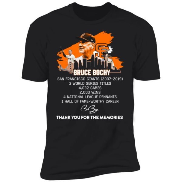 Bruce Bochy Thank You For The Memories Shirt Apparel